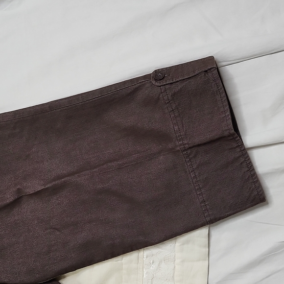 Larry & Levine petite stretch work capris cullottes sz 8p - Picture 4 of 8